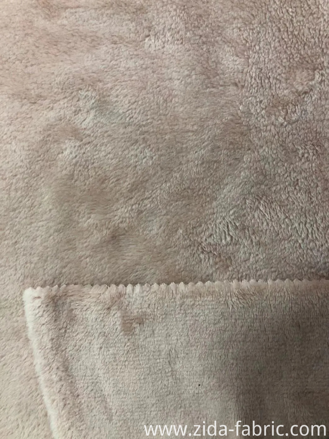 100%Polyester Double Flannel with Dyed Knitted Fabric